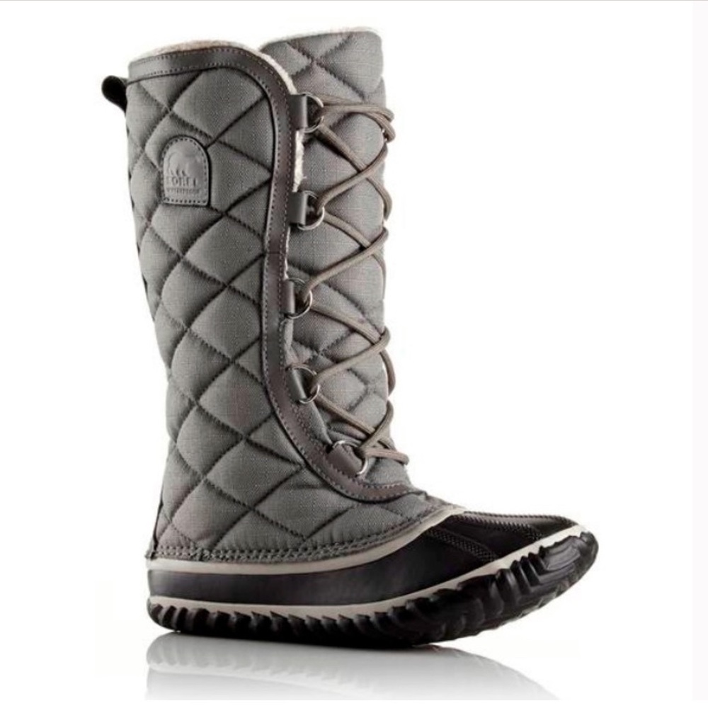 Sorel Gray Quilted Winter Boots